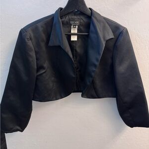Xscape Women's Black Cropped Bolero Jacket